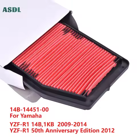 4923 Motorcycle Air Filter for Yamaha YZF-R1 14B 1KB 2009 2010 2011-2014 YZF R1 50th Anniversary Edi