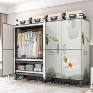 Installation-Free Bedroom Foldable Rental Room Strong Thickened Cloth Wardrobe All-Steel Frame Simpl