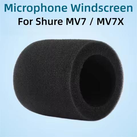 Replacement Mic Windscreen Cover Flocked Sponge Foam Windproof Microphone Pop Filter Microphone Cove
