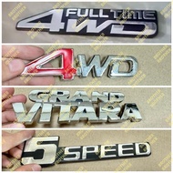 Grand Vitara 5-speed Car Logo Emblem - 4WD