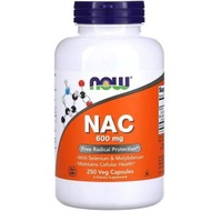 NOW Foods - NAC 蛋白質結構 600毫克，250 粒膠囊，蛋白質結構的形成起到穩定劑 (平行進口)00866
