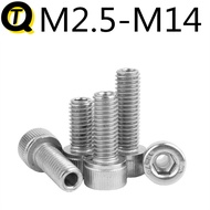 304 Stainless Steel Hexagon Socket Hollow Screw (Ready Stock M2.5M3M4M5M6M8M10) Cylindrical Head Hol