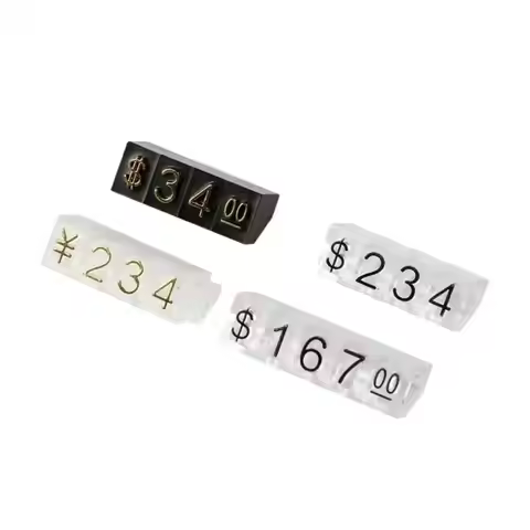 10pcs 9x6mm Adjustable Dollars Number Stand Watch Labels Cube Price Tags