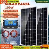 2025 new model【100W】Solar Panel Panel Surya Pembangkit Listrik Tenaga Surya with Pengontr Baterai Ai