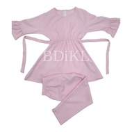 Girl's Frock Set Premium Como Crape Kain 2y-12y