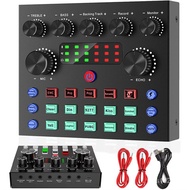 Live Sound  Studio Record Professional Sound Bluetooth Microone Mixer Voice Changer Live Streaming Audio Sound Mixer