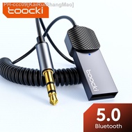 Toocki Bluetooth Car Adapter Dongle USB To 3.5mm Jack Car Audio Aux Bluetooth 5.0 Handsfree Kit For Car Receiver BT transmitter