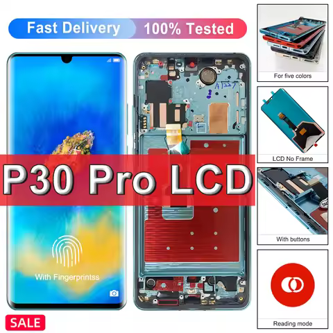 6.47" For Huawei P30 Pro LCD Display Touch Screen Digitizer Assembly For P30 Pro VOG-L29,VOG-L09 Dis