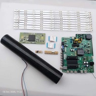 AIWA JU55DS700S 55" TV MAIN BOARD, TCON, POWER BUTTON, RIBBON CARD, TV STAND, BACKLIGHT AND SPEAKER