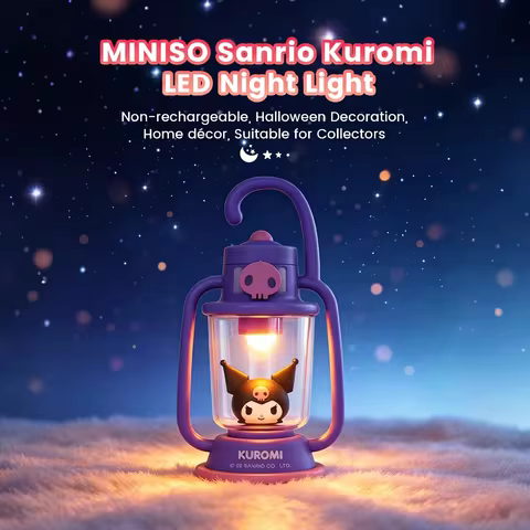 MINISO Sanrio Cinnamoroll LED Night Light Non-rechargeable Halloween Decoration Portable Table Bedsi