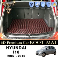 Top Carpet HYUNDAI i10 ( 2007 - 2016 ) Car Boot Mat PU Leather Cargo Mat Trunk Carpet Boot Liner Kar