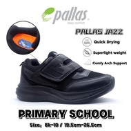 PALLAS JAZZ Unisex School Shoes Primary School Single Velcro Strap / Kasut Sekolah Budak Hitam 205/3