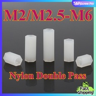 Nylon Hex Standoff M2 M2.5 M3 M4 M5 M6 PCB Motherboard Spacer Pillar Nut Female to Female White Plas