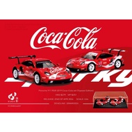 SPARKY 1/64 PORSCHE 911 RSR 2019 COCA-COLA #911 #912 PETIT LE MANS CAR SET (TINY EXCLUSIVE)