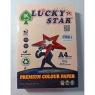 【1PACK=450SHEET ! ! !】LUCKY STAR PREMIUM COLOUR PAPER 80GSM 450 SHEET (CS150 PEACH) LIGHT COLOUR