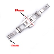 [QTTE] 4 5 6mm đồng hồ bằng thép không gỉ Clasp cho Longines đôi đẩy đồng hồ con bướm ban nhạc khóa 