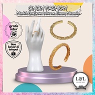 Elegant Gold Grain Women's Fashion Ring, Simple and Glamorous Ring Accessories, Modern Gold Ring, Da