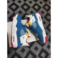 Air 4 medium retro basketball court shoes blue net men's and women's universal aj4 shoes uzmt