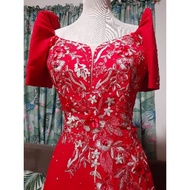 【NEW】 modern Filipiniana chiffon Aline cut for Sponsor dress or formal occasion