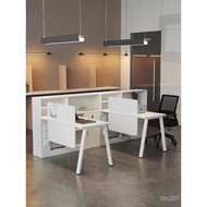 Wholesale 4 Financial Office Person Office Furniture Double Computer Employee Combination Desk Chair