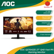 AOC Q27G42ZE 27' QHD Fast IPS Gaming Monitor - 260Hz/0.03ms MPRT/HDR10/HDMI/DisplayPort
