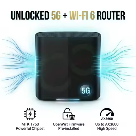 Unlocked AW1000 ultra 5G OpenWrt WIFI6 router mtk t750 with sim card slot cpe wifi 2.5gb lan 4g FG36