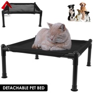 Elevated Dog Bed Raised Outdoor Dog Bed with Breathable Mesh and Steel Frame Durable Cooling Elevated Pet Bed Portable Dog Cot Bed SHOPCYC2510