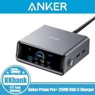 Anker Prime Pro+ 250W USB-C Charger, Ultra-Fast 6-Port GaN Charging Station, 2.26" LCD Display