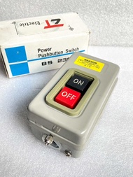 BS-211B 10A  BS-216B 15A  BS-230B 30A 3P 500V 3.7KW สวิตช์กดจม สวิทช์กล่อง POWER PUSHBUTTON SWITCH ส