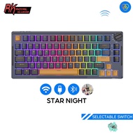 ⭐3C⭐ ♢Royal Kludge RK H81 Star Night 81 Key Gasket Structure Tri-mode Mechanical Keyboard❁