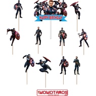 Topper cake captain america the movie solo chris evans content 11 pcs