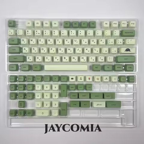 XDA Profile Matcha Keycaps English/Russian/Korean/Japanese Keycap PBT Dye Sub 127 Keys For Gaming Me