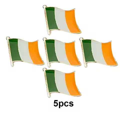 1-100pcs Ireland Flag Lapel Pin Flag badge Brooch Pins Badges