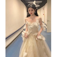 Elegant Mesh Evening Party Dresses for Woman Sleeveless y Maxi Dress Woman Vestido Summer Strapless 