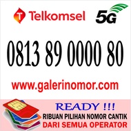 Nomor Cantik Simpati Telkomsel Support 5G Nomer Kartu Perdana 0813 89 0000 80