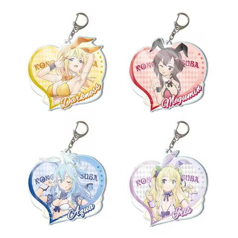 Anime KonoSuba: God's Blessing on This Wonderful World! 6cm Acrylic Keychain Megumin Aqua Backpack A