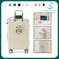20/24/28inch USB Charging/Cup Holder Suitcase Universal Wheel Luggage Travel Bag 20 inch luggage 24 