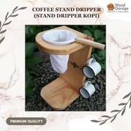 KAYU Coffee Stand Dripper/Dutch Teak Wood Coffee Dripper Stand
