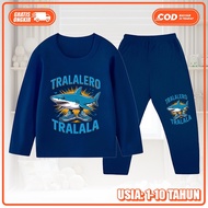 Baju Tidur Piyama Tralalero Tralala Stelan Panjang Anak Laki Laki Usia 1-10thun KS-1827