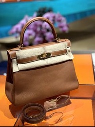 Hermes Kelly 28 gold ghw Togo 金色金扣