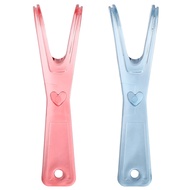 2PC Dental Floss Holder Aid Reusable Oral Hygiene Tooth Pick Flosser Replaceable Rack Interdental Te