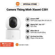 Camera thông minh Xiaomi C301 | Độ rõ nét 2K 3MP | Xoay ngang 360° | Gọi thoại hai chiều | Quay đêm