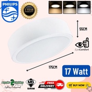 Ready Stock] Philips Led Surface Downlight Meson Series 7" 9" 17w 24w LED Surface Philips 59472 5947