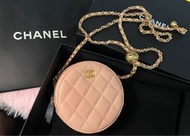 Chanel 金球 22c 粉紅小圓餅