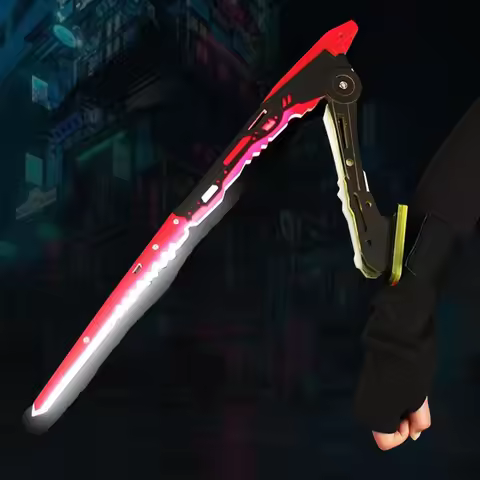 Acrylic Cyberpunk LED Katana Mantis Samurai Luminous Sword Cosplay Porp Cyberpunk light knife real j