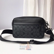 Coach 50715 Crossbody Bag Graham Signature Canvas Black Original