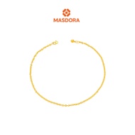 MASDORA 916 Gold Anklet Rantai Kaki Gelang Kaki Emas ~ Shining Sauh Bell (EMAS 916/22K)