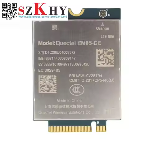 Original WWAN WAN,QTL,EM05-CE CAT4 for ThinkPad X13,X1 Carbon 8th 9th, X13 Yoga T14 T15 T14s X13 L14