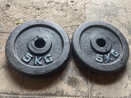 plate barbel dumbel barber berat 5 kg bahan besi cor