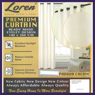 Romantika Loren Curtains PADOVA SERIES Eyelet 140X260cm High Quality Sliding Door Curtain